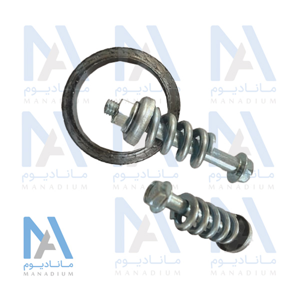 واشر گلویی اگزوز 206 باپیچ و مهره کارمان پارت K.P.C